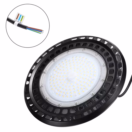 Saso Ce UL UFO IP65 200W LED-Hochregalleuchte, hergestellt in China für Außen-, Straßen-, Garten-, Park- und Außenbeleuchtung von der besten Vertriebsfabrik