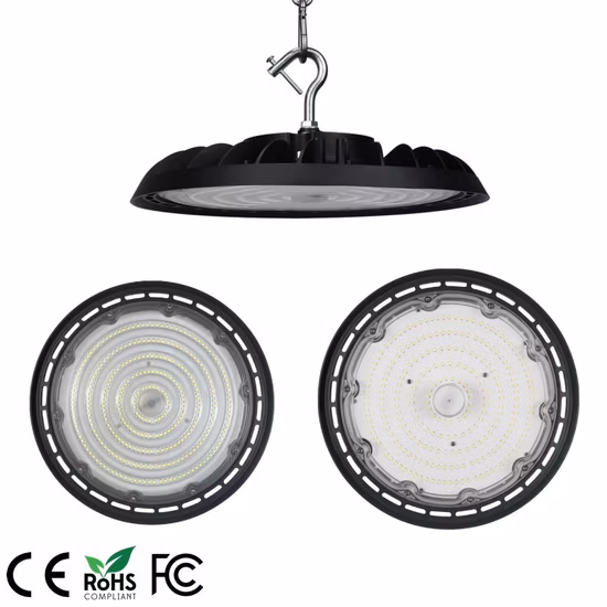 Direktpreis des Unternehmens, 5 Jahre Garantie, isolierter Treiber, 150 W, 150 lm/W, UFO-LED-Hochregalleuchte